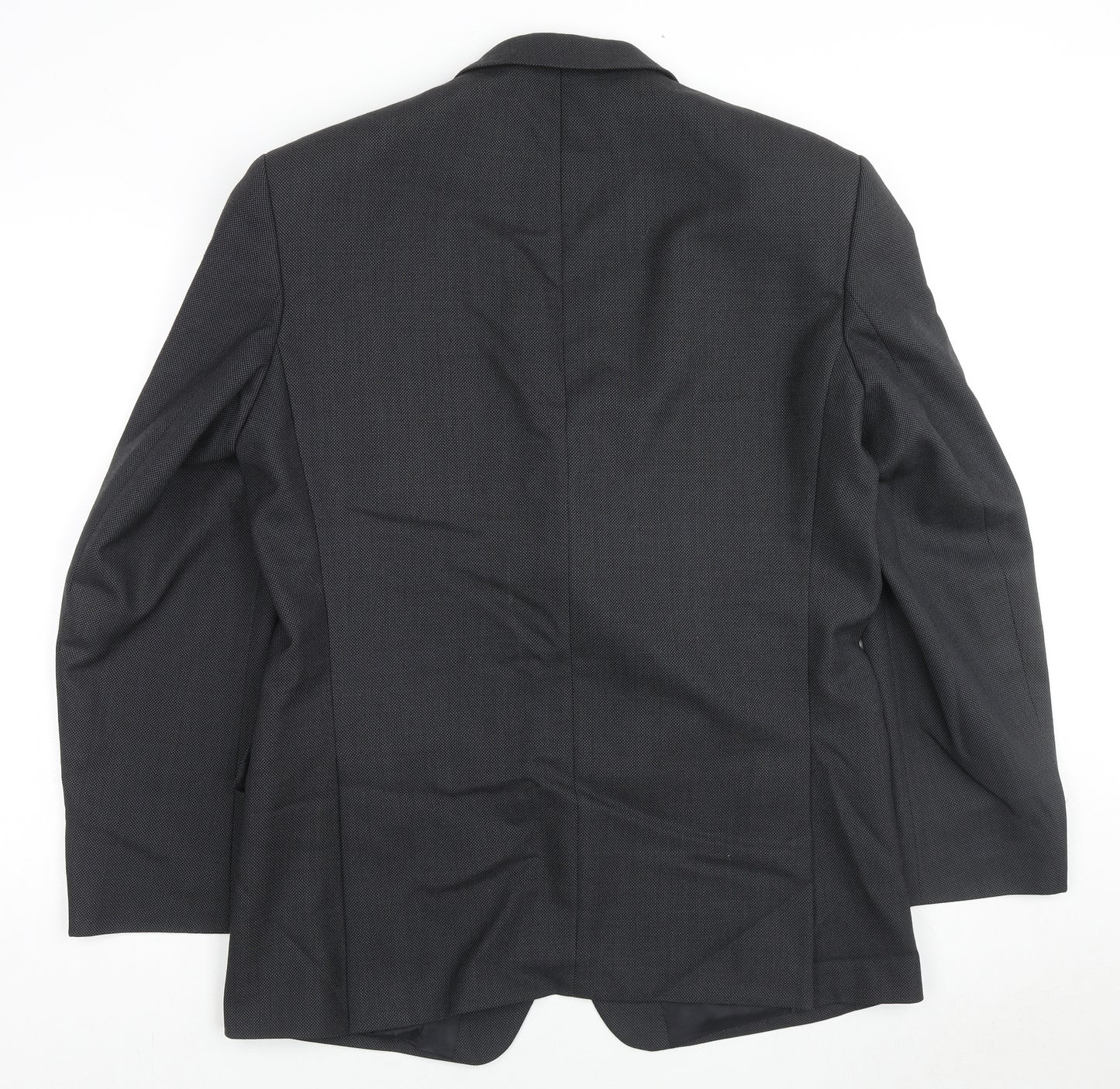 Nicholas Rowe Mens Black Wool Jacket Suit Jacket Size 42 Regular