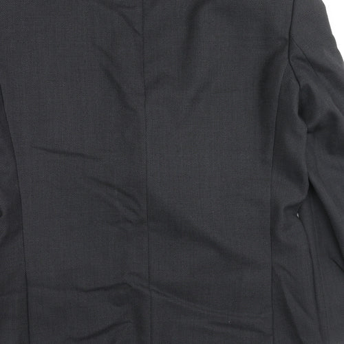 Nicholas Rowe Mens Black Wool Jacket Suit Jacket Size 42 Regular