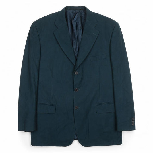 Front view of St Michael men’s blue wool jacket suit jacket, size 44, regular