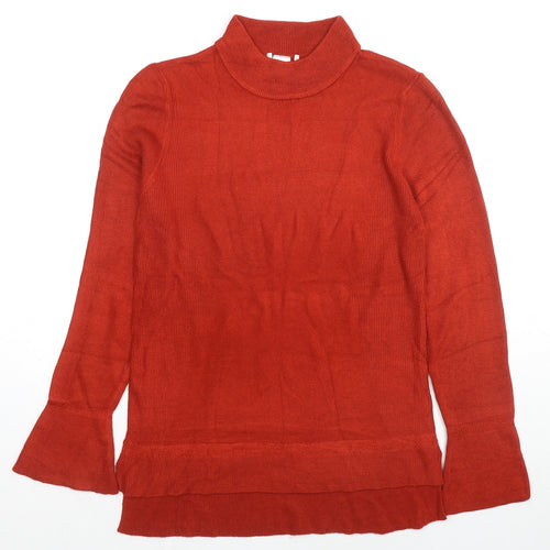 H&M Womens Red Mock Neck Acrylic Pullover Jumper Size XL