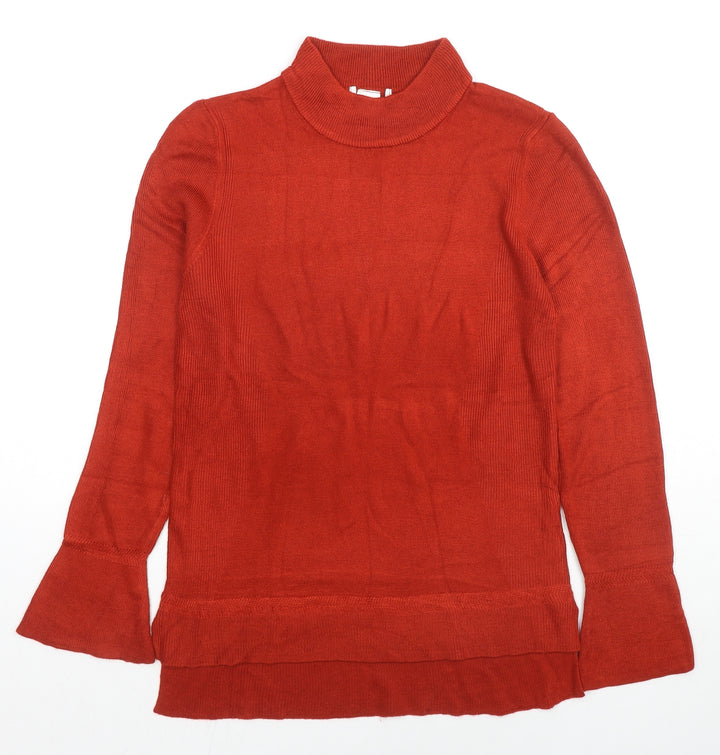 H&M Womens Red Mock Neck Acrylic Pullover Jumper Size XL