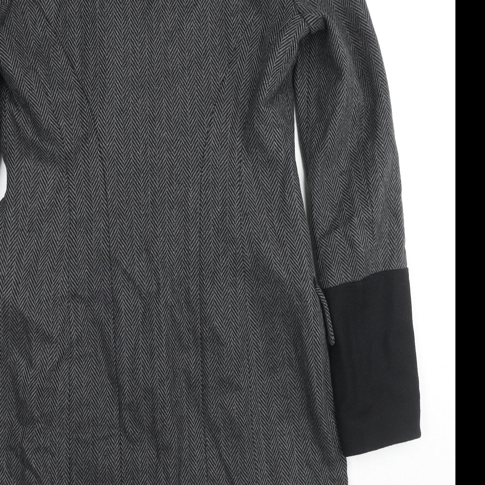 PINKO Womens Grey Jacket Size 10 Button