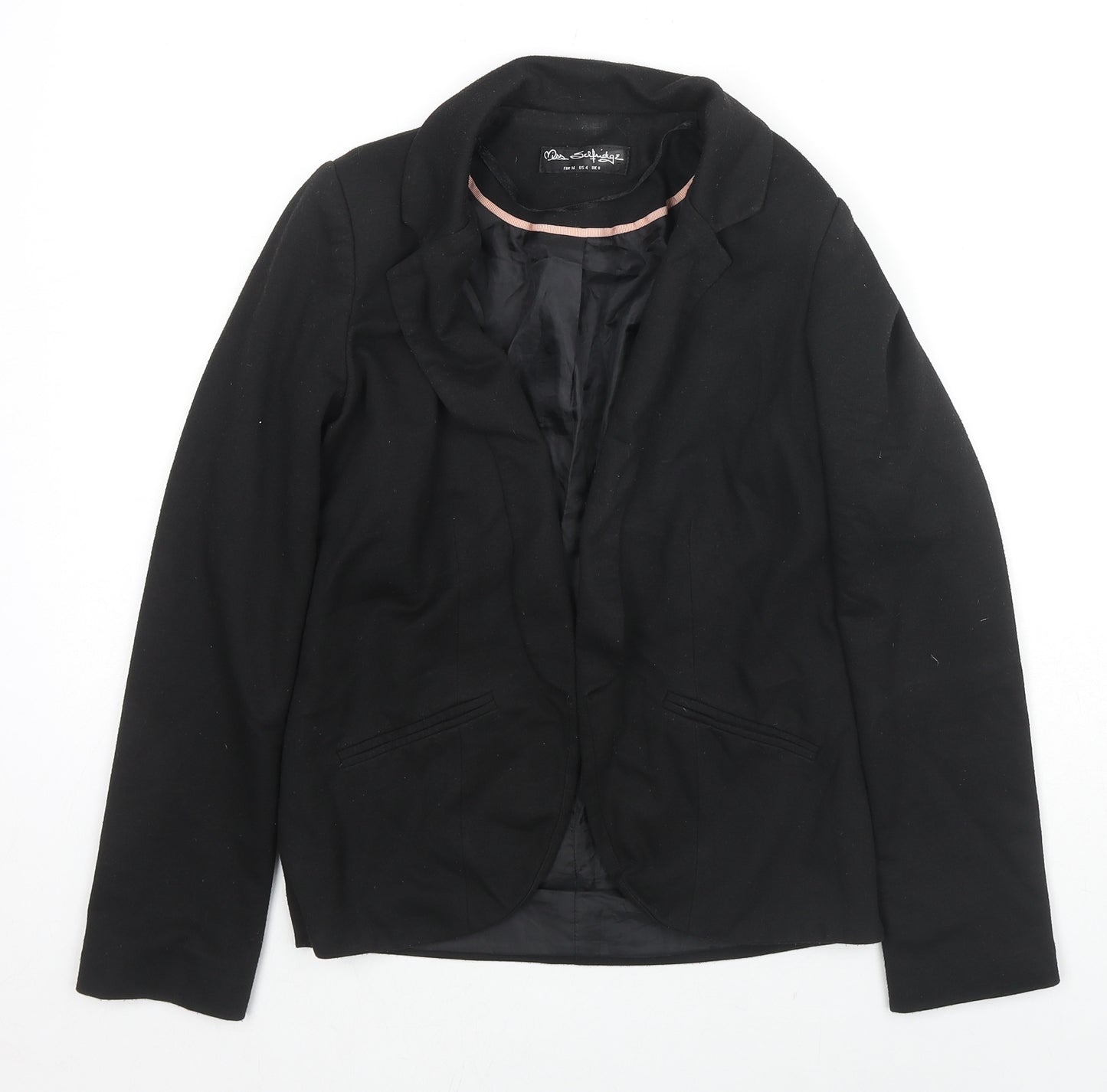 Miss Selfridge Womens Black Jacket Blazer Size 8