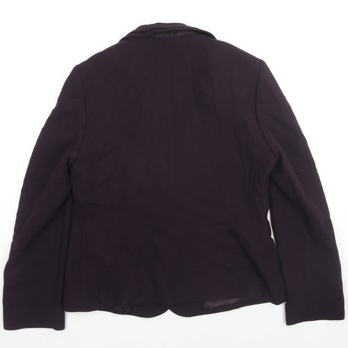 Marks and Spencer Womens Purple Jacket Blazer Size 14 Button