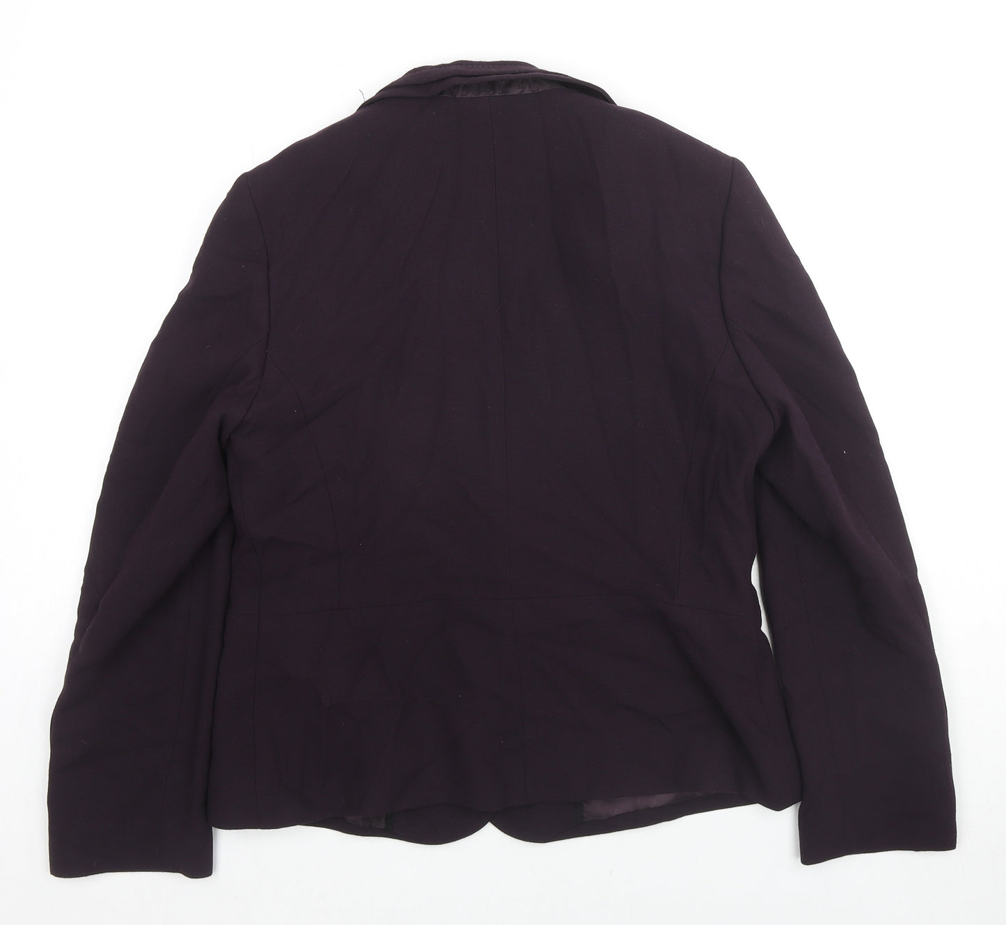 Marks and Spencer Womens Purple Jacket Blazer Size 14 Button