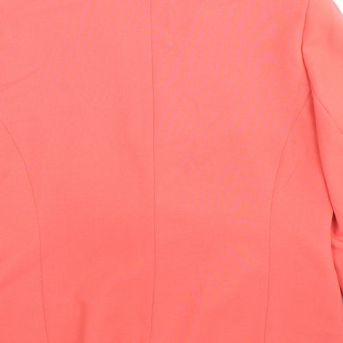 Essential Womens Pink Jacket Blazer Size 14 Button