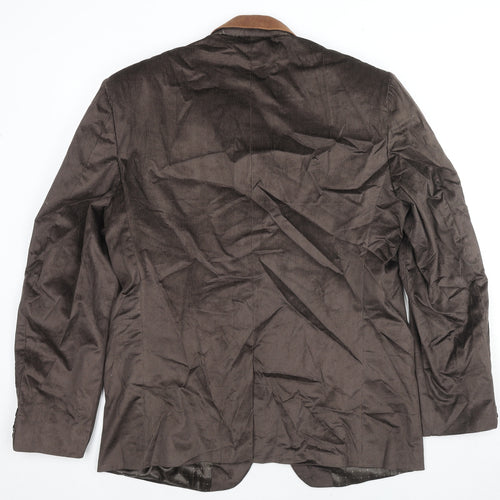 Arjay Mens Brown Polyester Jacket Blazer Size 44 Regular