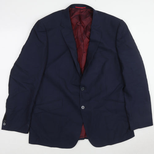 Autograph Mens Blue Wool Jacket Suit Jacket Size 44 Regular