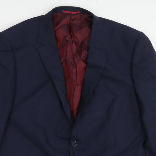 Autograph Mens Blue Wool Jacket Suit Jacket Size 44 Regular