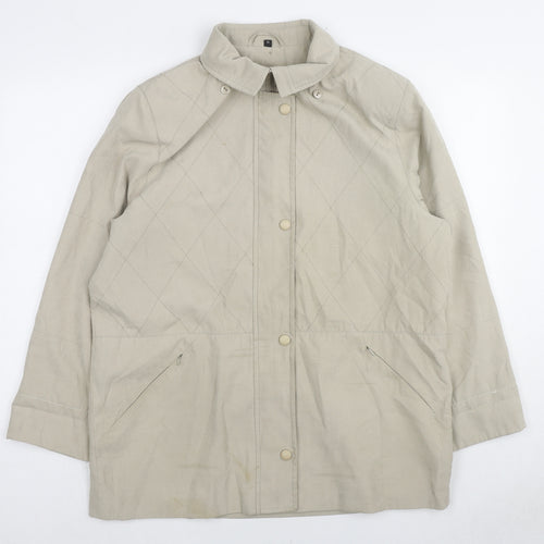 Finesse Womens Beige Jacket Size 16 Zip