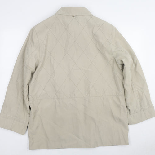 Finesse Womens Beige Jacket Size 16 Zip