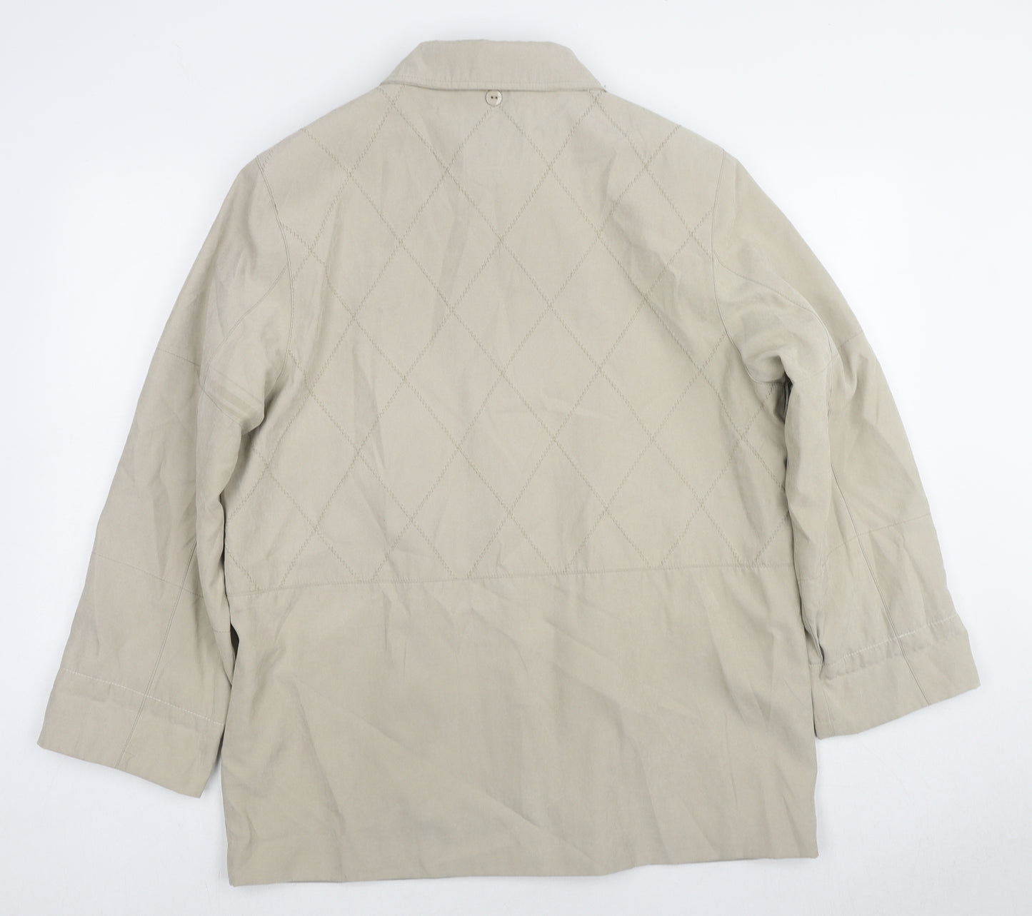 Finesse Womens Beige Jacket Size 16 Zip