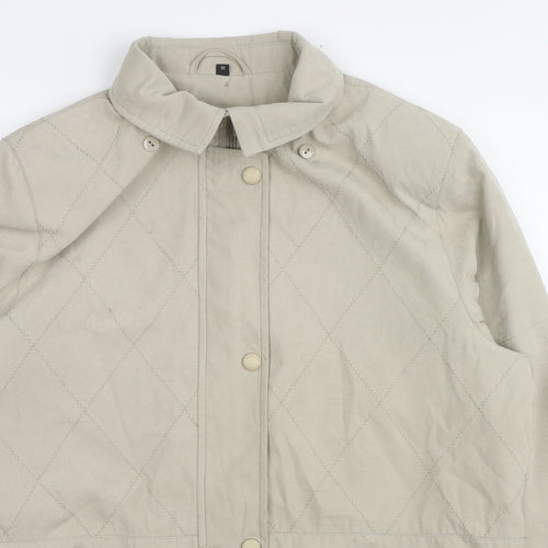 Finesse Womens Beige Jacket Size 16 Zip