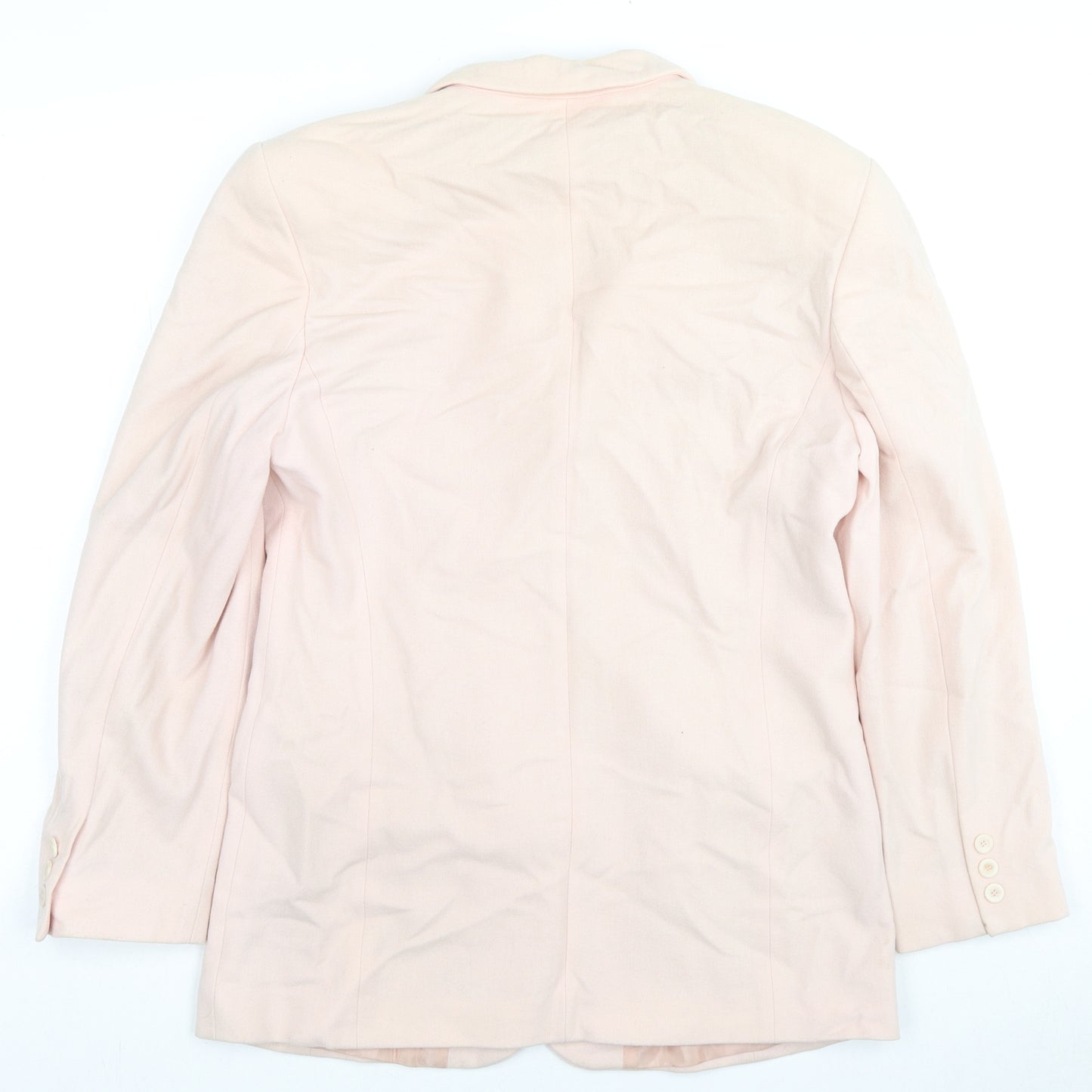 Hauber Womens Beige Jacket Blazer Size 12 Button