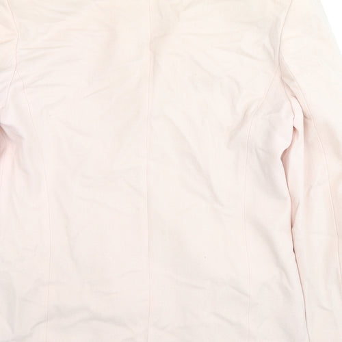 Hauber Womens Beige Jacket Blazer Size 12 Button