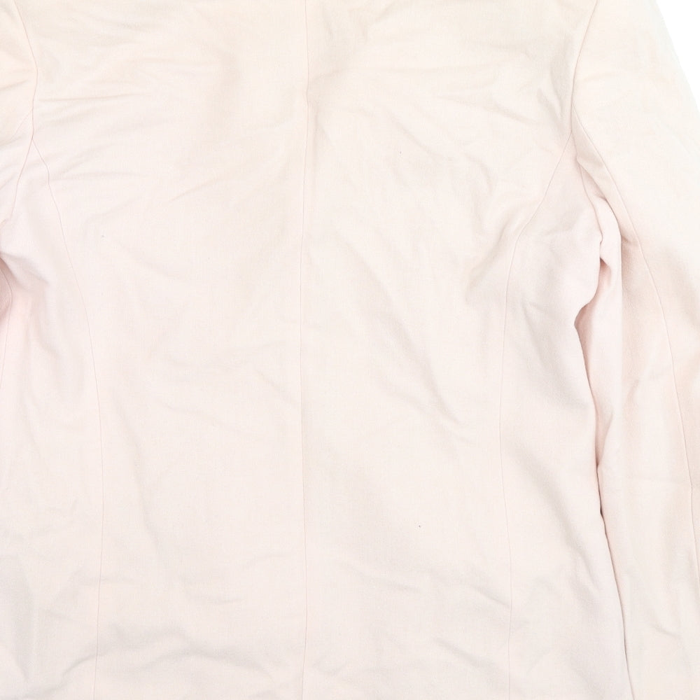 Hauber Womens Beige Jacket Blazer Size 12 Button