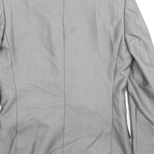 H&M Mens Grey Viscose Jacket Suit Jacket Size 36 Regular