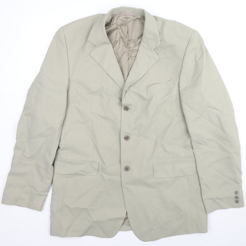 Jonathan Adams Mens Beige Polyester Jacket Suit Jacket Size 42 Regular
