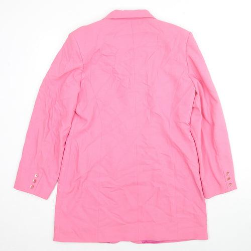 Affinity Womens Pink Jacket Blazer Size 14 Button