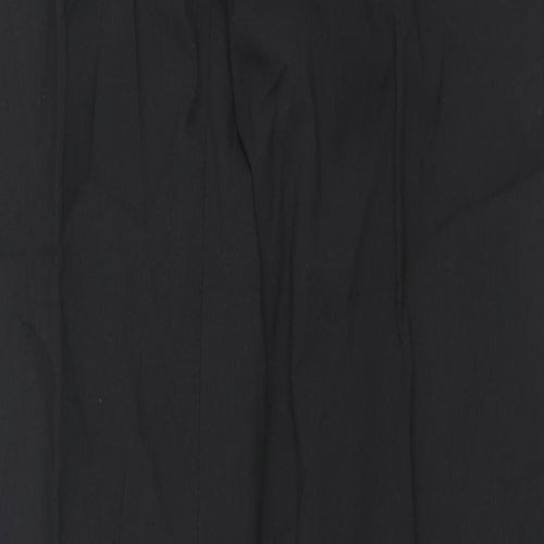 NEXT Mens Black Polyester Trousers Size 30 in L33 in Regular Zip