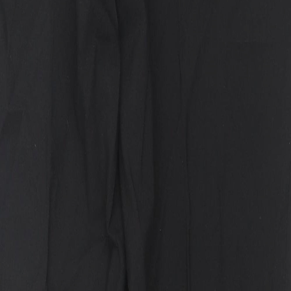NEXT Mens Black Polyester Trousers Size 30 in L33 in Regular Zip