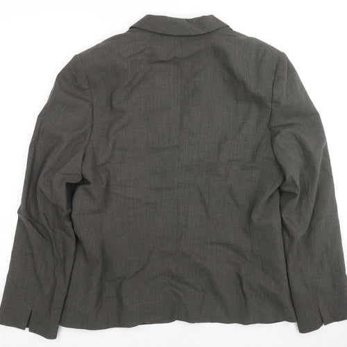 St Michael Womens Grey Wool Jacket Suit Jacket Size 16