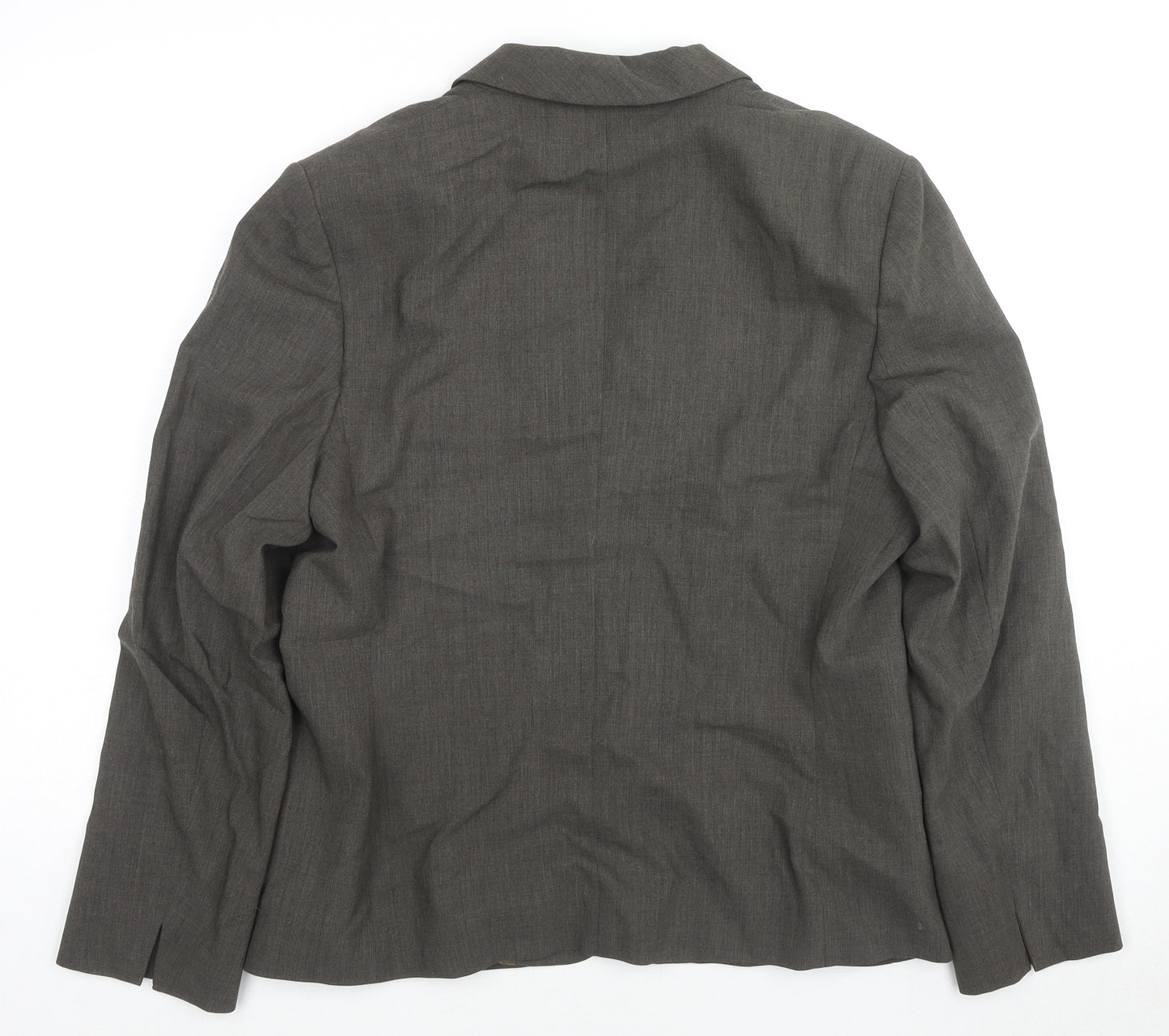 St Michael Womens Grey Wool Jacket Suit Jacket Size 16