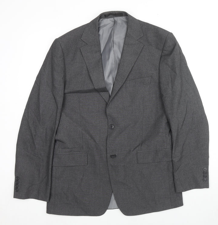 Marks and Spencer Mens Grey Polyester Jacket Suit Jacket Size 40 Regular