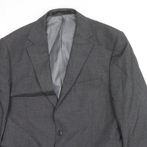 Marks and Spencer Mens Grey Polyester Jacket Suit Jacket Size 40 Regular