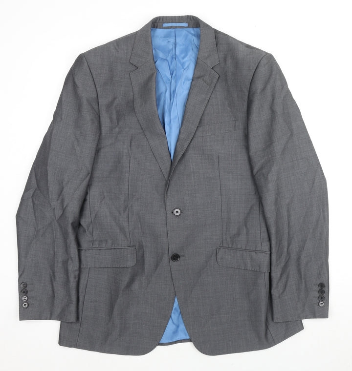 Autograph Mens Grey Wool Jacket Suit Jacket Size 40 Regular