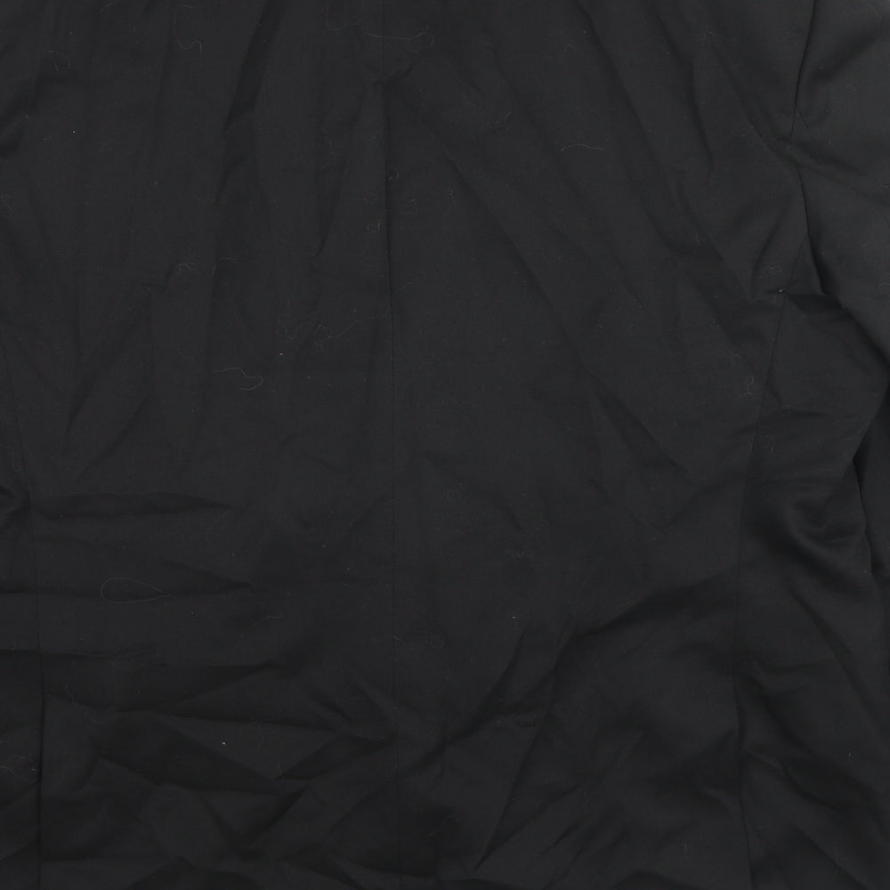 Marks and Spencer Mens Black Polyester Jacket Suit Jacket Size 42 Regular