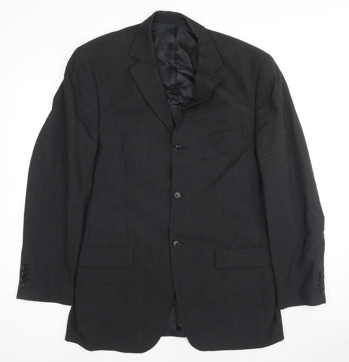 Blazer Mens Grey Wool Jacket Suit Jacket Size 42 Regular