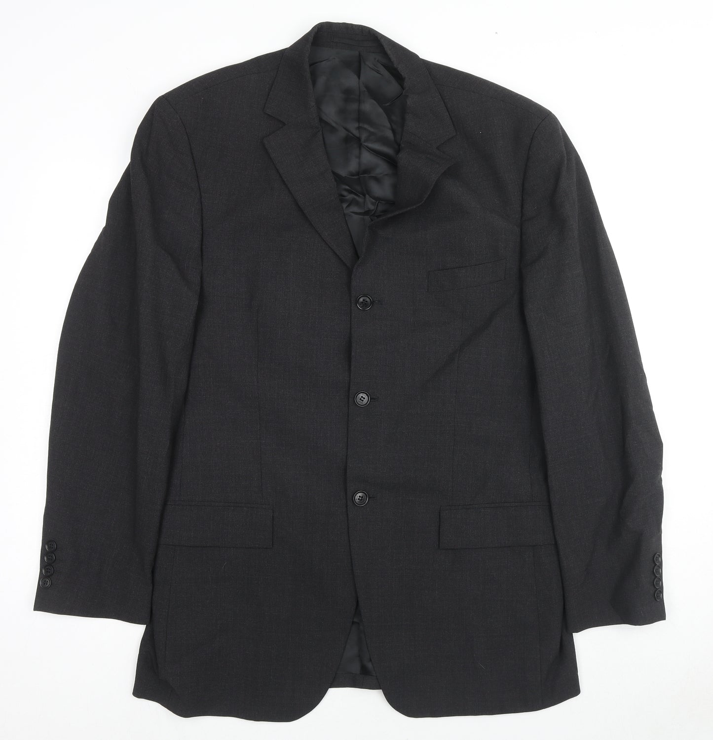 Blazer Mens Grey Wool Jacket Suit Jacket Size 42 Regular