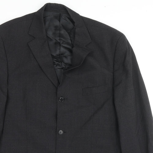 Blazer Mens Grey Wool Jacket Suit Jacket Size 42 Regular