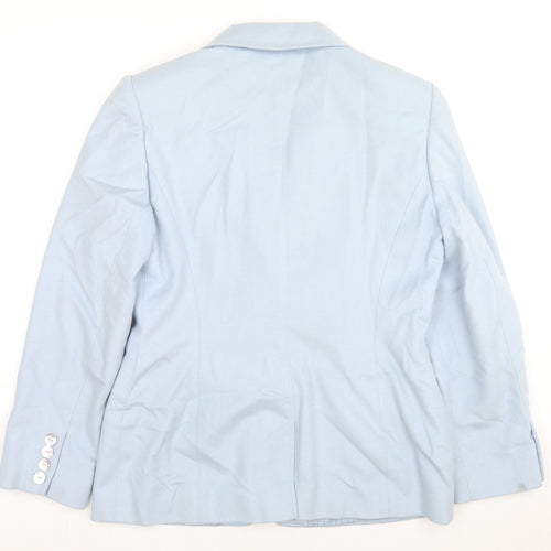 Country Casuals Womens Blue Jacket Blazer Size 12 Button