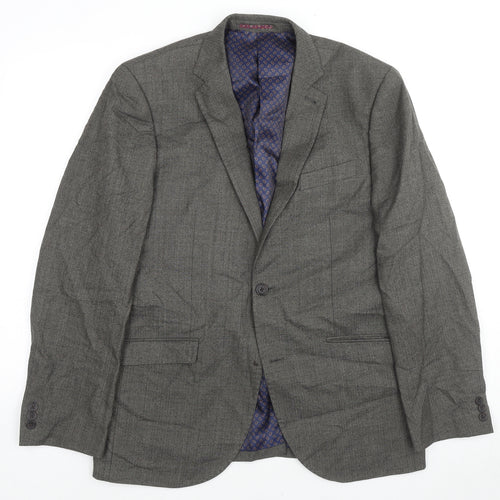 NEXT Mens Grey Wool Jacket Suit Jacket Size 42 Regular