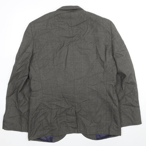 NEXT Mens Grey Wool Jacket Suit Jacket Size 42 Regular
