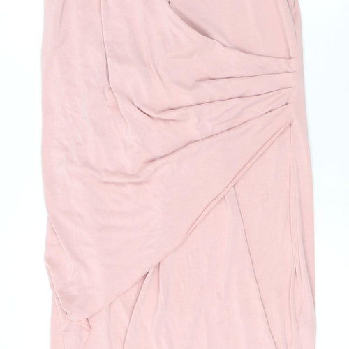 NEXT Womens Pink Modal A-Line Size 14 V-Neck Pullover