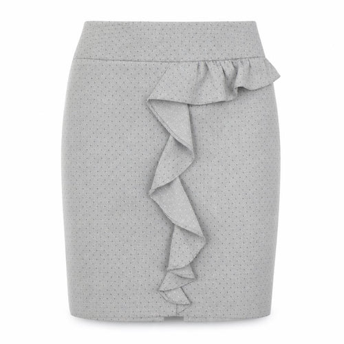 Miss Selfridge Womens Grey Geometric Polyester A-Line Skirt Size 8 Zip