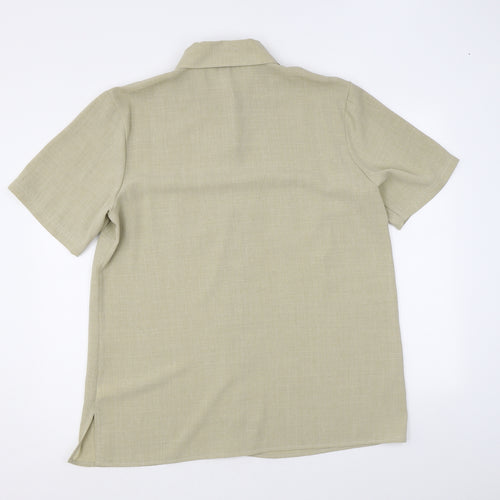 Lauren Duvar Womens Beige Polyester Basic Button-Up Size 20 Collared