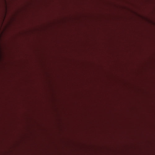 Bonmarché Womens Red Polyester Basic Blouse Size 18 Round Neck