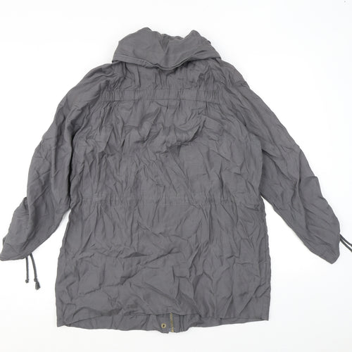 Indigo Womens Grey Jacket Coat Size 14 Zip
