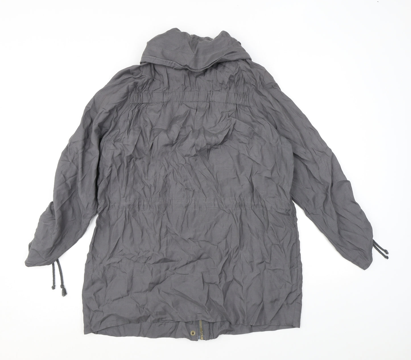 Indigo Womens Grey Jacket Coat Size 14 Zip