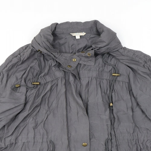 Indigo Womens Grey Jacket Coat Size 14 Zip