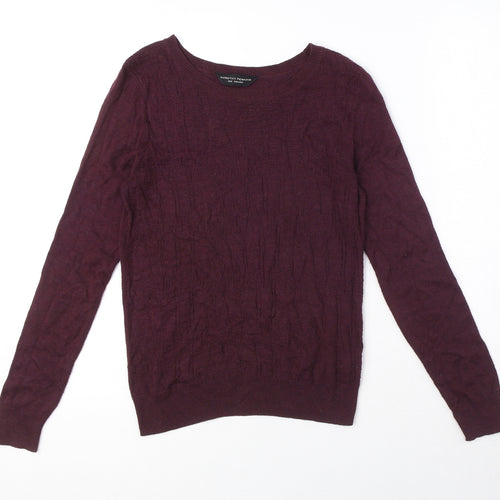 Dorothy Perkins Womens Purple Round Neck Viscose Pullover Jumper Size 6