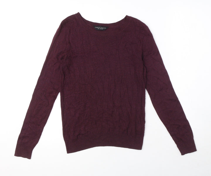 Dorothy Perkins Womens Purple Round Neck Viscose Pullover Jumper Size 6