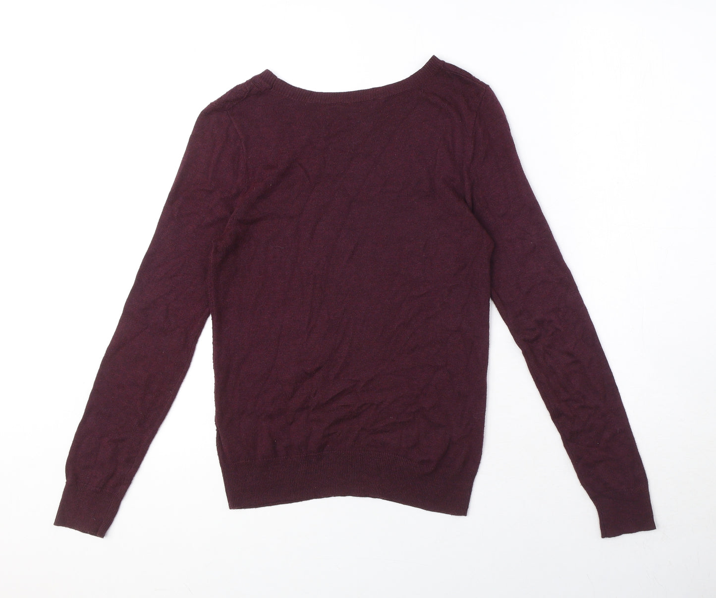 Dorothy Perkins Womens Purple Round Neck Viscose Pullover Jumper Size 6