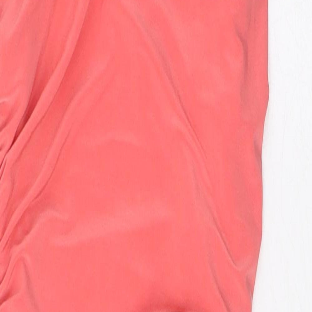 PRETTYLITTLETHING Womens Pink Polyester Bodycon Size 8 One Shoulder Pullover
