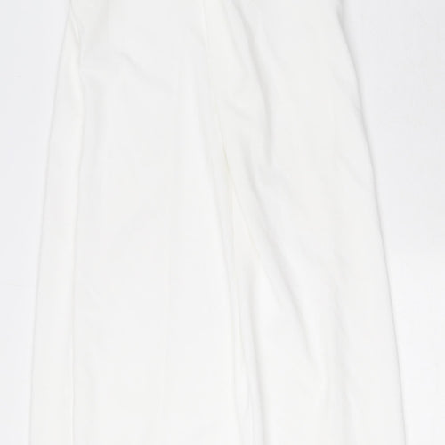 Zara Womens White Polyester Maxi Size S Off the Shoulder Pullover