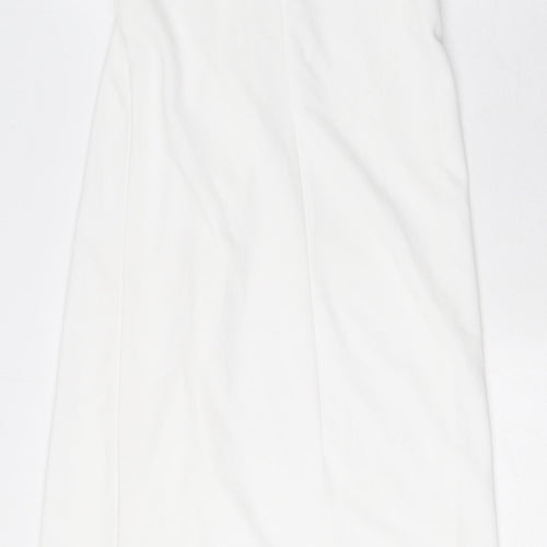 Zara Womens White Polyester Maxi Size S Off the Shoulder Pullover